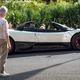 Horacio Pagani giving the Cinque Roadster a thumbs up